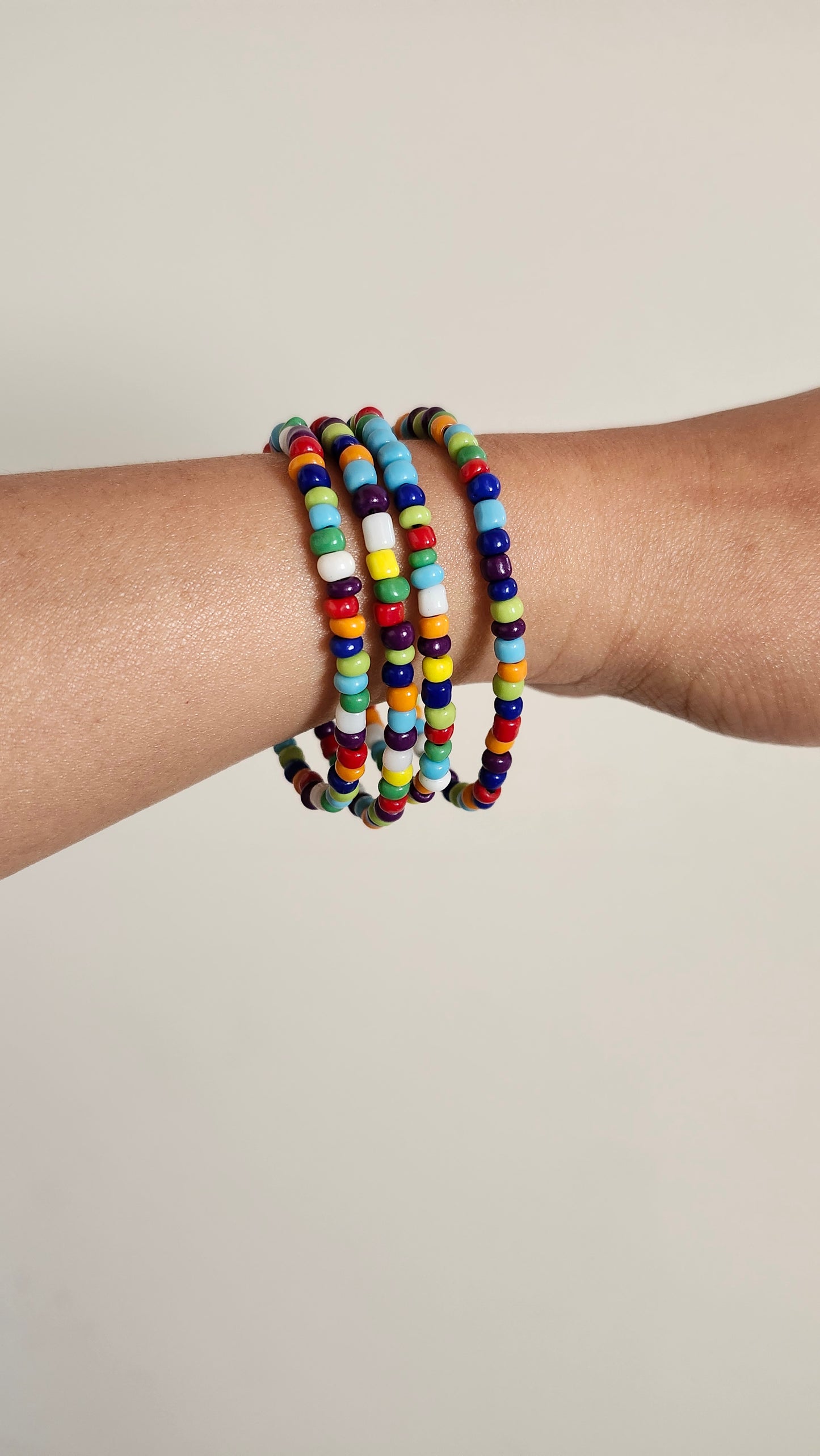 Multicolor Glass Beads Bracelets