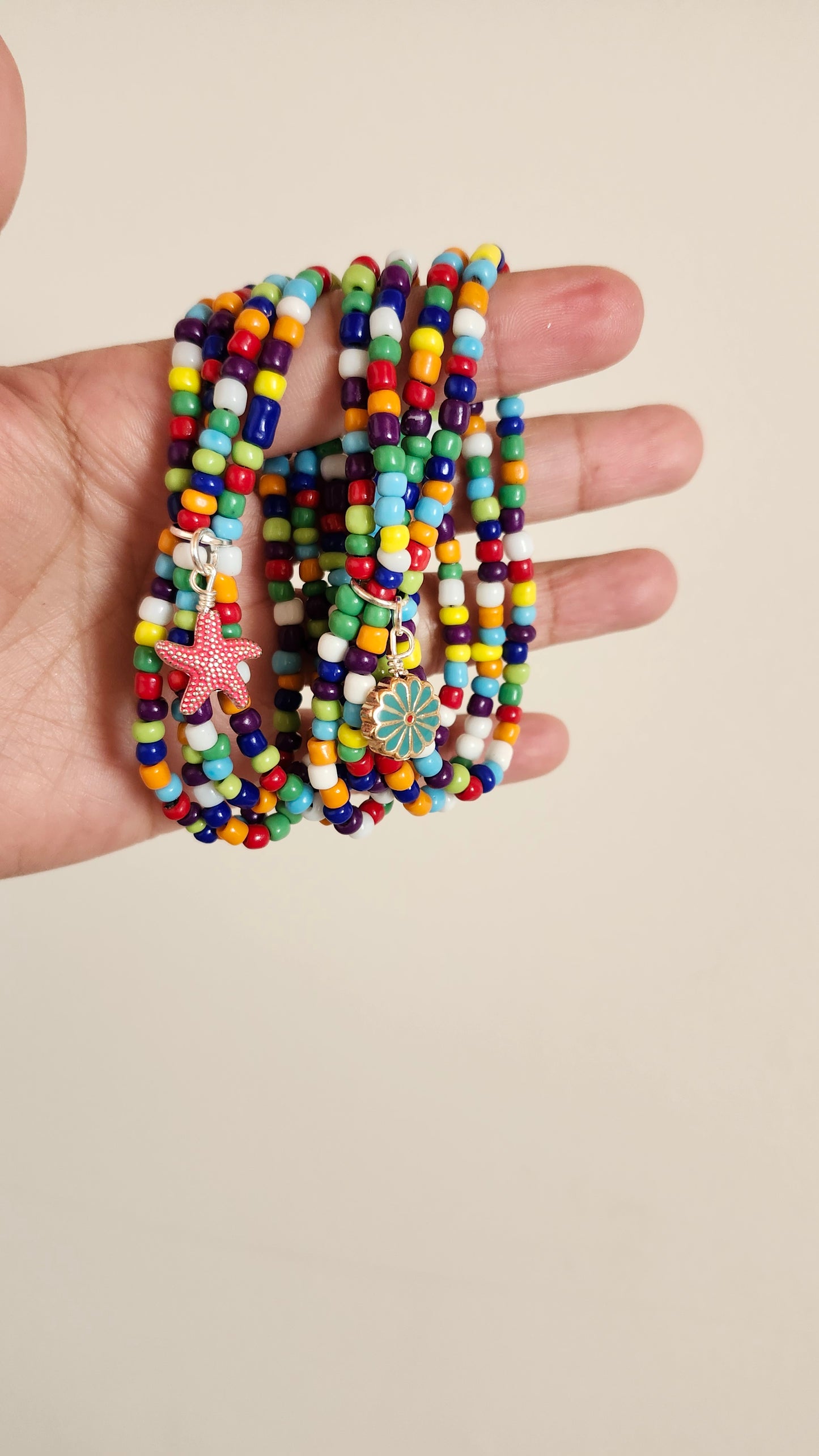 Multicolor Glass Beads Bracelets